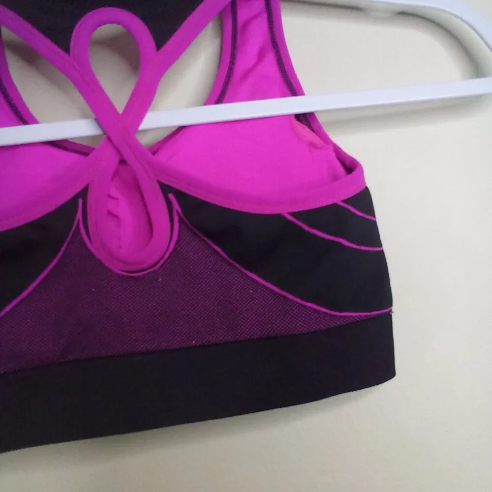 Danskin Now Sports Bra Women S Active Athletic Workout Purple Black